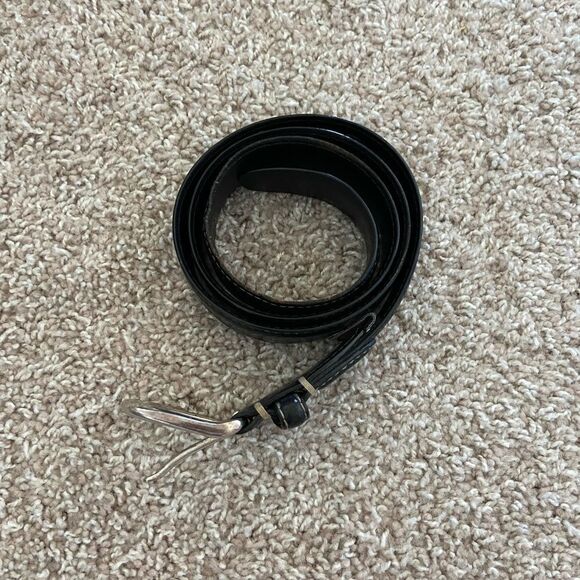 Fossil Black Leather Belt - Picture 1 of 4